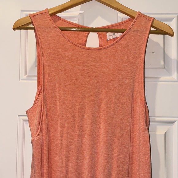 Lou & Grey orange sherbet romper with pockets, size small - Picture 2 of 5